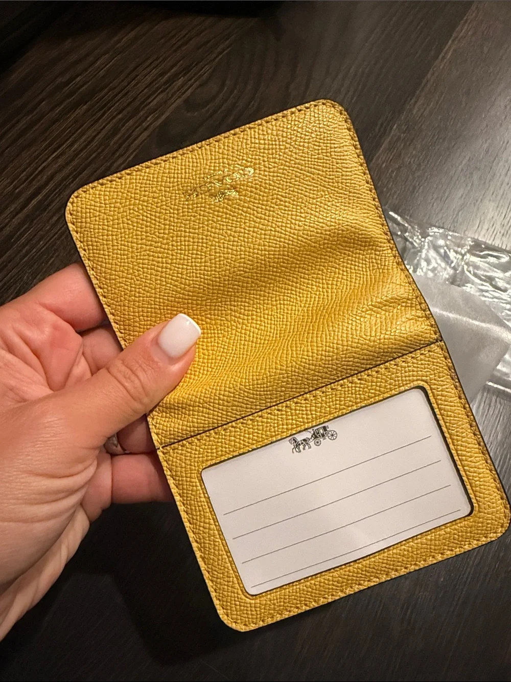 Coach wallet ID face